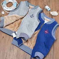 Áo vest trẻ em mùa đông cotton không khí lớp cộng với nhung mặc bé trai mùa đông ấm vest lót quan ao babi