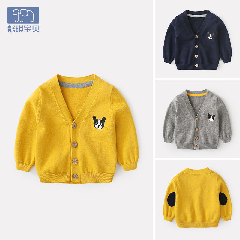Baby jacket Spring and Autumn children's knitwear Foreign school women's children's cardigan spring Boys ' children's sweaters Baby spring clothes
