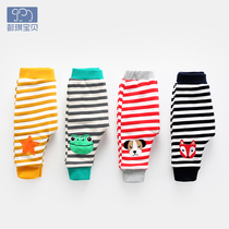 Baby leggings plus velvet thickened male baby warm winter cotton pants female newborn pants winter foreign trousers