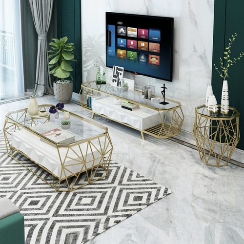 Кофейный столик гостиная домохозяйство скандинавского стиля Стеклянное стеклянное кофейное столик простота ветровой журнальный столик Большой Raymal Coffee Lafe