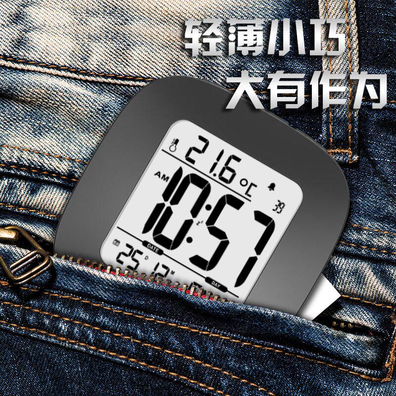 Easy Mete Multi-functional Little Alarm Clock Students Using Smart Backlight Creative Minimal Temperature Night Nordic Style Watch