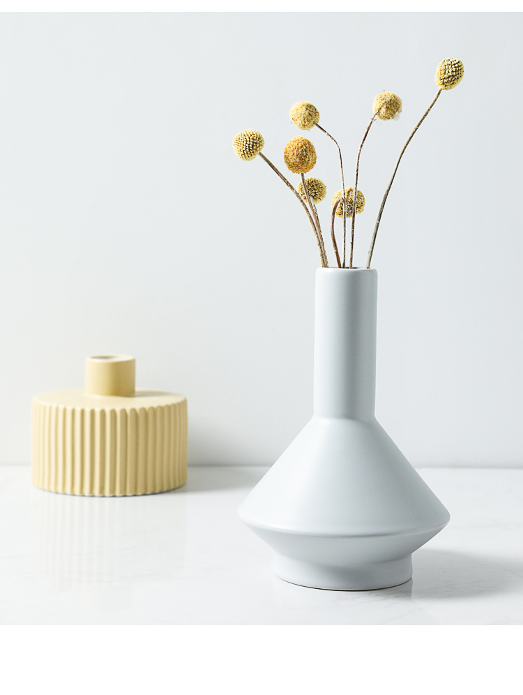 Nordic morandi, ceramic vases, furnishing articles contracted dried flower arranging flowers wine sitting room adornment ins wind flowers