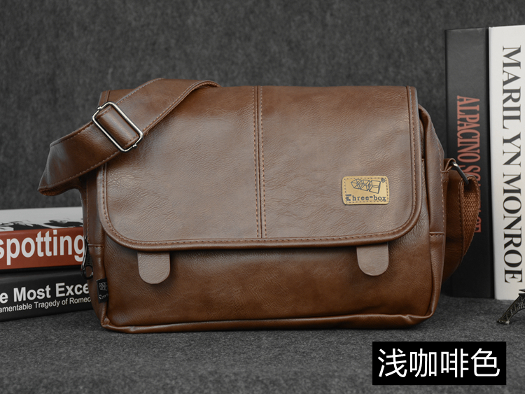 Phong cách đại học retro túi nam nam Phiên bản Hàn Quốc của học sinh trung học thủy triều Túi Messenger túi nam giản dị túi da mềm balo đựng laptop