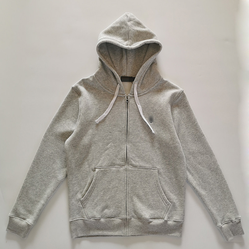 秋冬男装卫衣拉链加绒加厚连帽运动衣宽松纯棉小标刺绣外套青年
