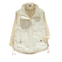 Down cotton vest for women 2024 new autumn and winter short European products this years popular short style small fragrant style vest