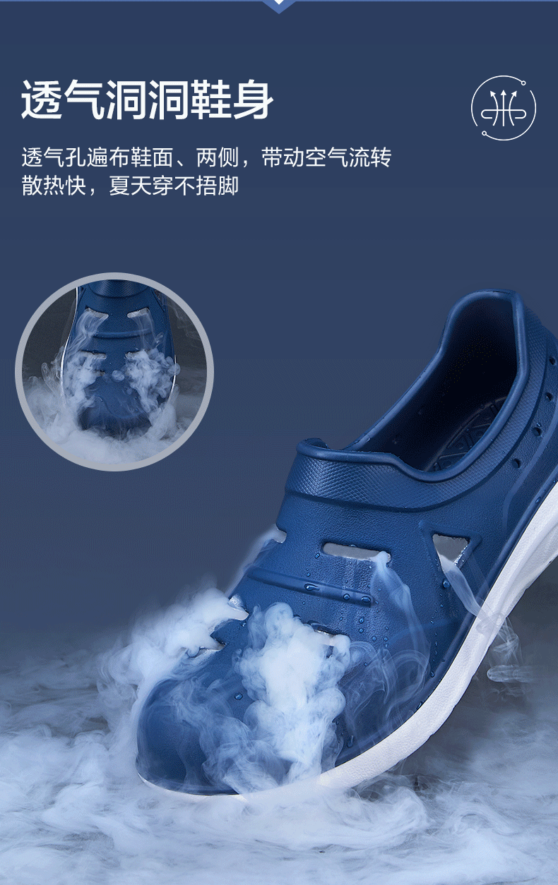 足力健 男女款 新款透气洞洞鞋 图3