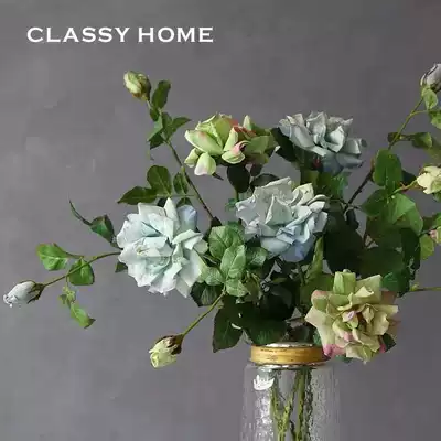 (Clearance 40% off)Modern light luxury oil painting Sweetheart rose simulation flower silk flower dried flower wedding bouquet flower arrangement