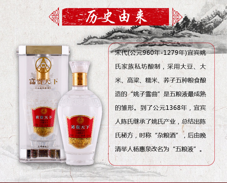 五粮液 富贵天下-绵柔级 浓香型白酒整 500ml*6瓶 图5