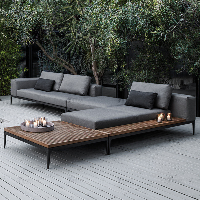 Outdoor sofa courtyard furniture outdoorsLeisure hotel villa residential inn aluminum sun-proof sofa