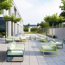 Simply outdoor courtyard sofa combination balcony casual open-air garden villa sunscreen waterproof aluminum alloy sofa