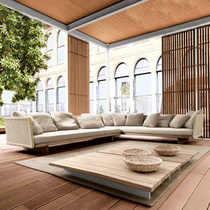 Nordic outdoor leisure waterproof vineyard chair outdoor hotel garden terrace teak vine coffee composite