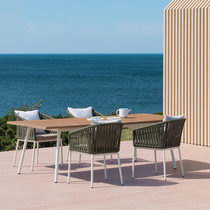 Outdoor table and chair Balcony vine chair bench courtyard open-air garden outdoor waterproof and leisure courtyard chair combination