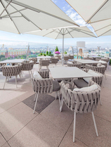 Outdoor tables and chairs combined courtyard Nordic garden furniture open water-proof sun-proof balcony casual chair