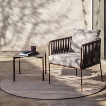 Outdoor vine chair small sofa tea couple three pieces combined balcony sunrise room courtyard garden furniture