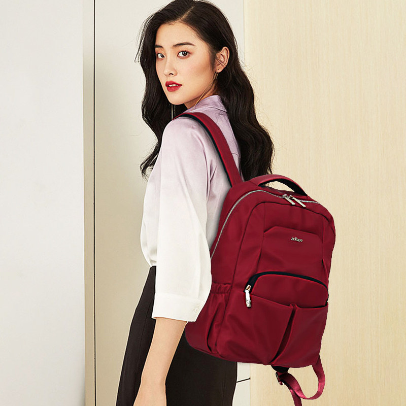 2021 new backpack women's large-capacity lightweight business computer bag waterproof Oxford cloth travel backpack school bag