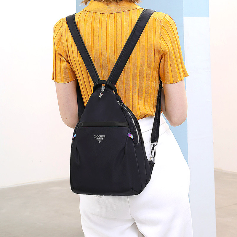 Backpack woman double shoulder 2022 new fashion 100 lap oxford cloth light chest bag Anti-theft small double shoulder bag back satchel-Taobao
