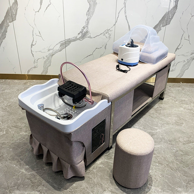 Hair salon Thai-style water circulation head therapy shampoo bed Licon shop special fumigation head therapy ear picking Licon shop shampoo bed