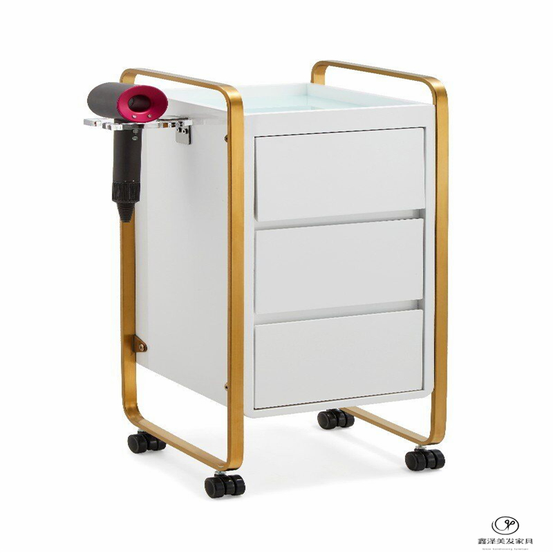 Manufacturer Direct Sales Beauty Hair Small Cart Day Style Hair Salon Stainless Steel Cart Beauty Hair Tool Cabinet Tool Desk Surface