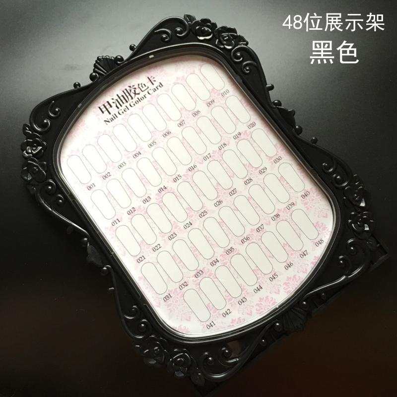 Nail Salon Nail Cung cấp 48 Thẻ màu Hiển thị đứng Vintage Mẫu ren Tập thể dục Thẻ màu Khung ảnh Công cụ làm móng - Công cụ Nail đèn làm nail