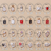 Nail art alloy jewelry 5 words small fragrant wine bottle three-dimensional gem water diamond nail decoration Q25-48