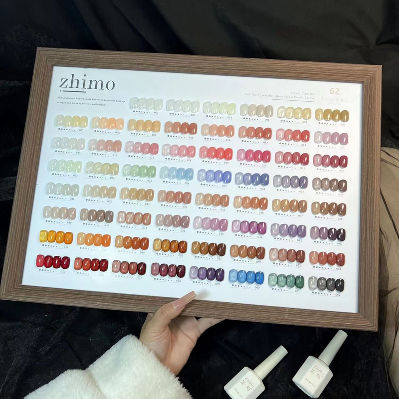 Zhimu Four Seasons Ice Transparent 62 Colors Nail Gel 2025 New Trendy Nail Salon Opening Promotion Gel Set