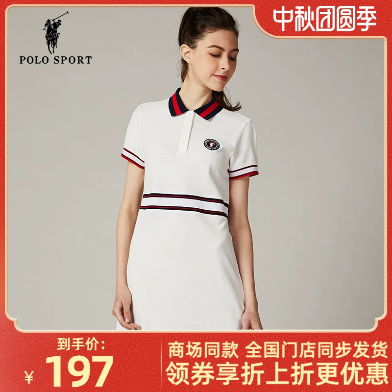 POLO SPORT Paul Nữ POLO Váy 2021 Mùa hè Phong cách thể thao giản dị Áo dài W70762055 - váy đầm