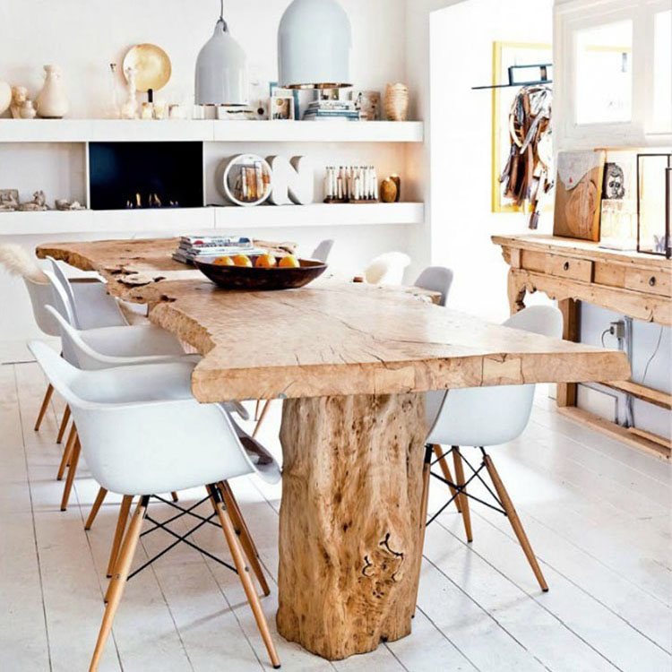 Natural edge large plate tea table tea table whole wood custom tea table large plate solid wood log large plate pine 1 8 meters