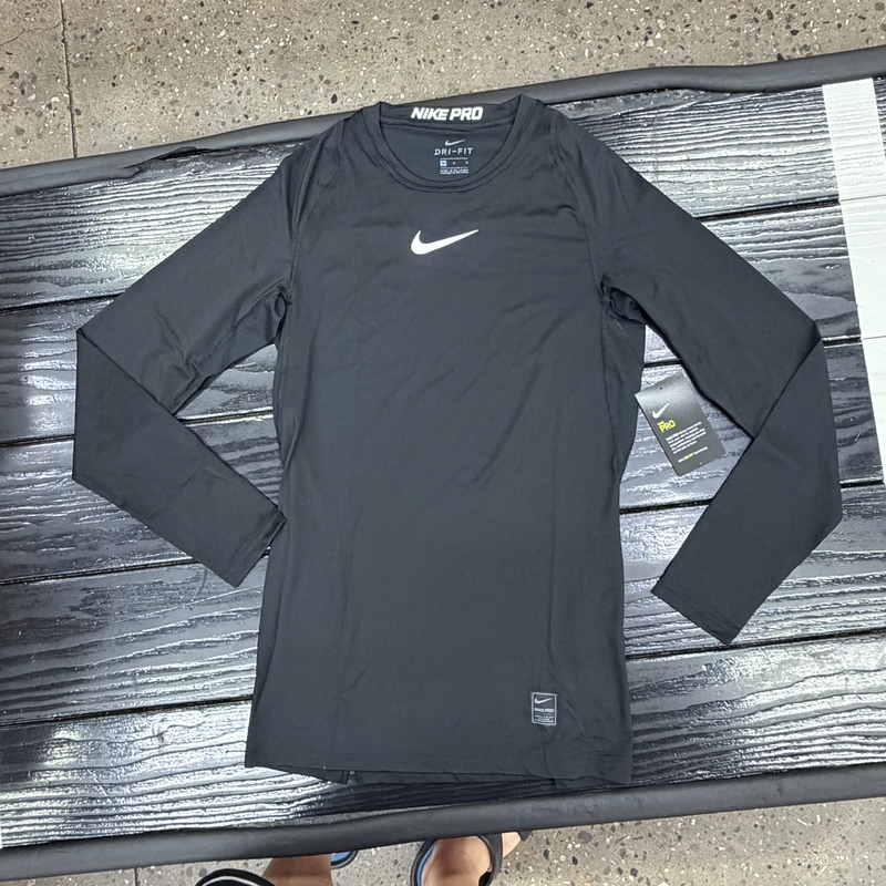 Authentic Nike Pro Men's Sports Training Fitness Quick-Drying Lightweight Tight-Fitting Long-Sleeved Shirt 838077-010