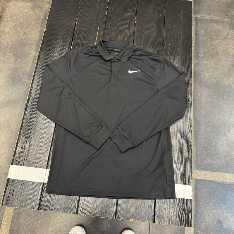 Authentic Nike Dri-Fit Men's Quick-Drying Golf Sports Casual Lapel Polo Long-Sleeved Dn2345