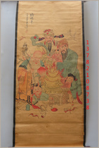 Fu Lu Shou celebrity calligraphy and painting ancient painting collection middle hall painting living room decoration painting couplet Daqian landscape painting Chinese painting 1