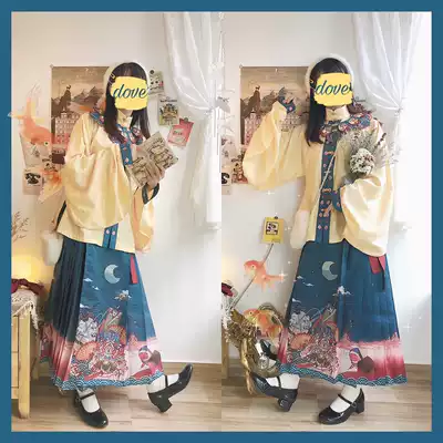 Spot fabric(Xiaojinghua)Printed sprinkled gold dark flower gauze material special shot (single positioning about 2 3 meters)