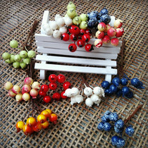 Mini red fruit Christmas simulation flower diy immorant Flower line ZaKKa multi-color original fruit multi-color blue berry fruit