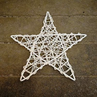 Белая пять -звездочка 30 см