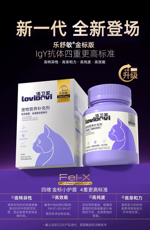 Lovidovi Anti-Cat Hair Allergy Tablets 180 Tablets