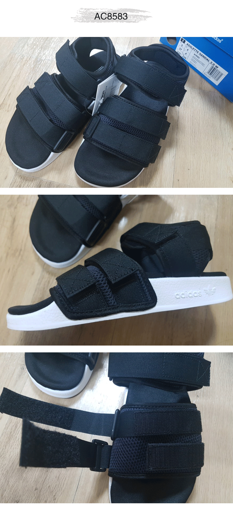 Adidas cỏ ba lá ADILETTE 2.0 nam giới và phụ nữ thể thao bãi biển dép CQ2673 CQ2672 giày quai hậu nữ đi học