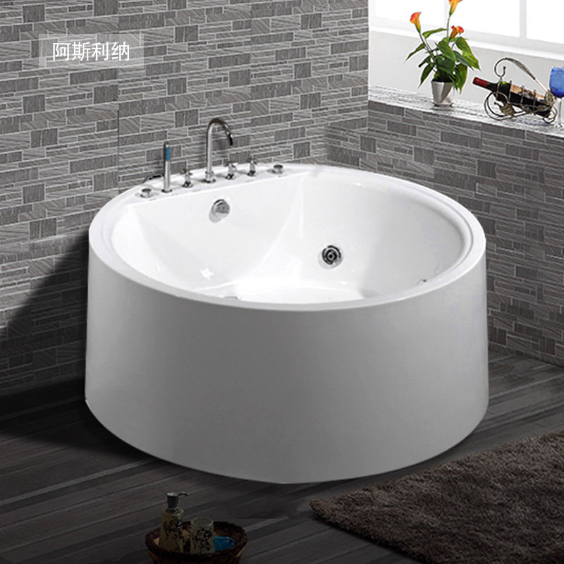 Round bathtub embedded home adult couple massage surfing independent Japanese-style small apartment double large bathtub