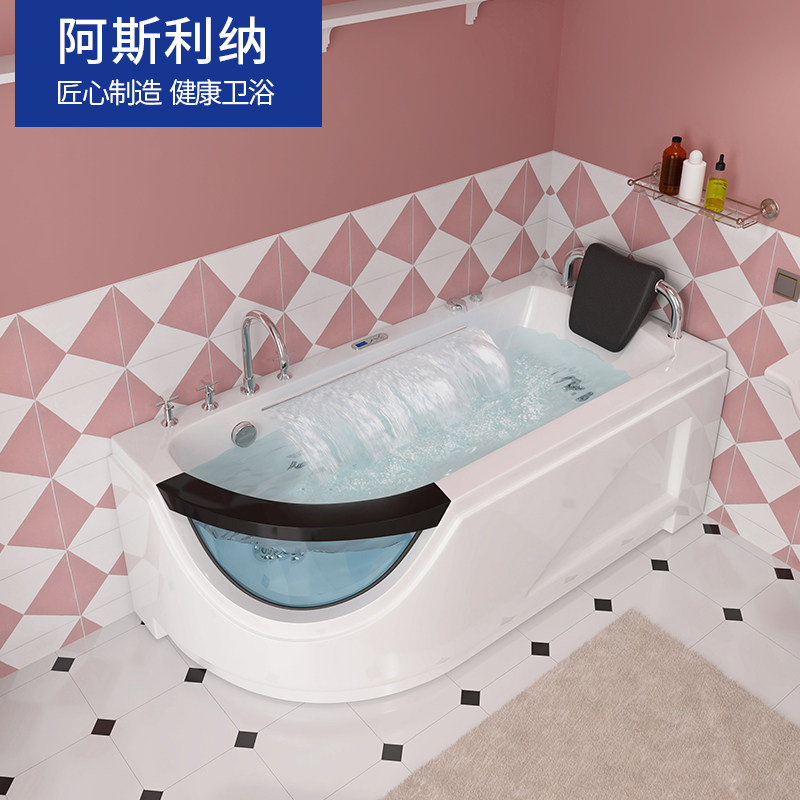 Teenage Girl Hearts Bubble Colored Lights Surf Massage Bathtub Thermostatic Heating Acrylic Home Hotel 1 4-1 7 m