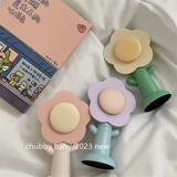 Милый ретро портативный перезаряжаемый вентилятор в форме цветка, в цветочек