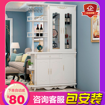 European wine cabinet living room into the door Hall Cabinet porch partition cabinet storage shoe cabinet double-sided hall screen cabinet simple modern