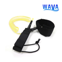 TPU yellow foot rope surfboard groveling plate swimming plate floating plate short plate children adult connecting spring hand rope leash