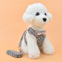 Puppy rope dog traction rope teddy bear vest small dog comfortable breathable anti-off chest strap adjustable