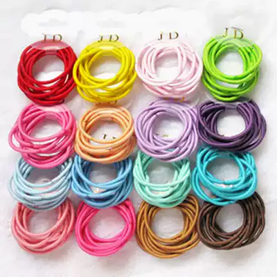 Korea JD seamless non-hurting hair Candy color basic hair ring Rubber band Baby children baby hair accessories Headdress