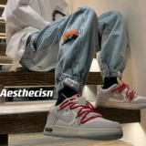 Ретро джинсы, тонкие штаны, повседневные брюки, в американском стиле, осенние, эластичная талия