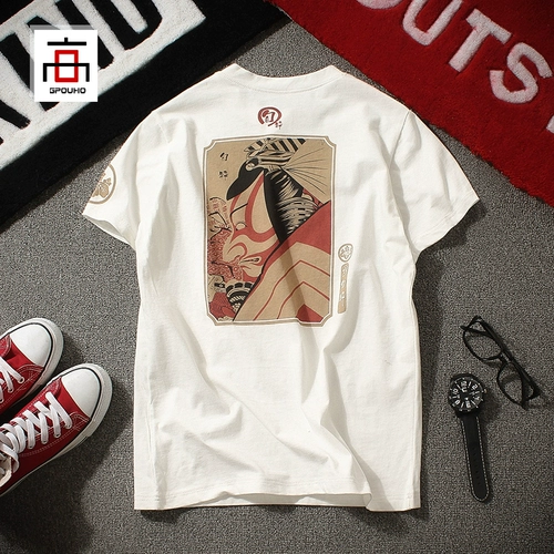 Летняя японская трендовая приятная телу футболка с коротким рукавом, оверсайз, большой размер