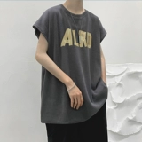 Хлопковая летняя тонкая футболка без рукавов, баскетбольный трендовый брендовый спортивный жилет, большой размер, короткий рукав