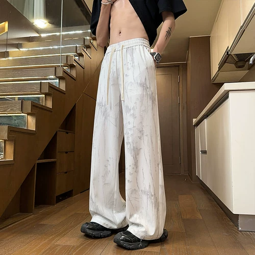 Шелковые летние тонкие штаны, быстросохнущий парашютист, китайский стиль, защита от солнца, свободный крой