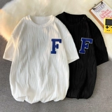 Tide, шелковая летняя трендовая футболка с коротким рукавом, в американском стиле, оверсайз