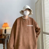 Tide, бархатная ретро осенняя толстовка, куртка, в американском стиле, оверсайз