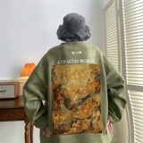 Tide, бархатная ретро осенняя толстовка, куртка, в американском стиле, оверсайз