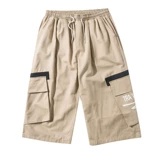 Летние тонкие брендовые штаны в стиле хип-хоп, трендовые шорты, оверсайз, большой размер, в корейском стиле, свободный крой